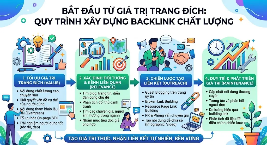 Xây giá trị, backlink tự tìm đến.