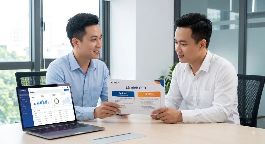 Chuyên gia Forza tư vấn lộ trình SEO cho doanh nghiệp.