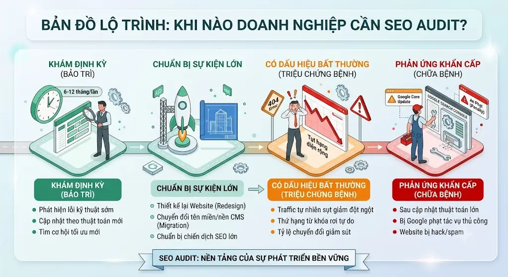 SEO Audit đúng lúc – Doanh nghiệp phát triển bền vững.