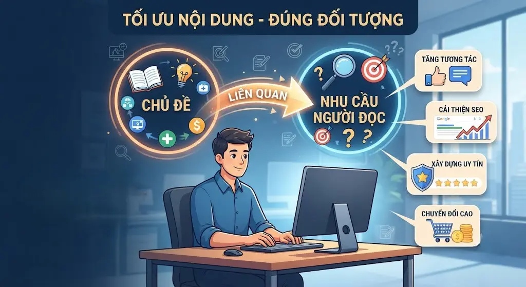 Nội dung tối ưu – Tương tác tăng – SEO lên – Doanh thu về